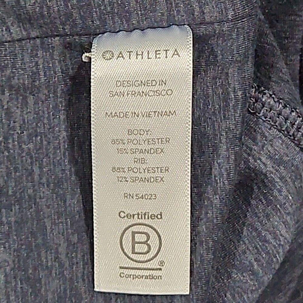 Athleta Exhale Heel Tight 1X Heathered Blue High Rise Leggings‎ Pockets Softluxe - Picture 6 of 11